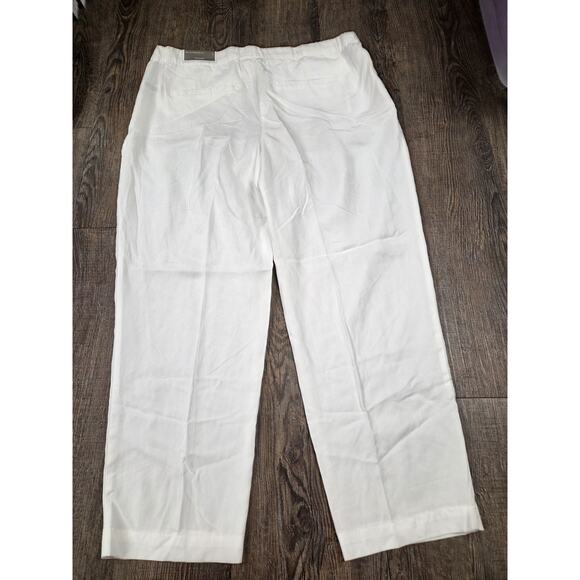 Chico's NWT White Ultimate Fit Soft Tencel Skimmer Antique White Pants Size 1 - Picture 4 of 5